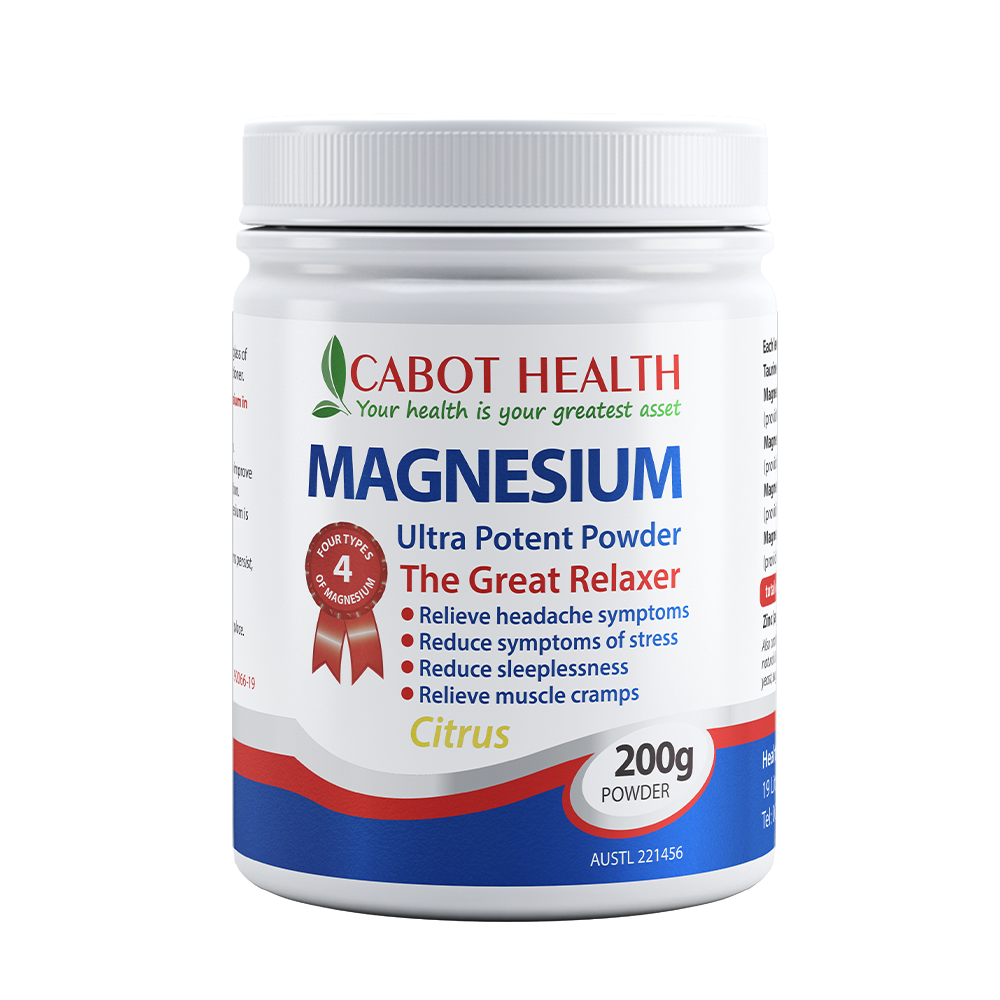 Cabot Health Magnesium Ultra Potent 200g Citrus