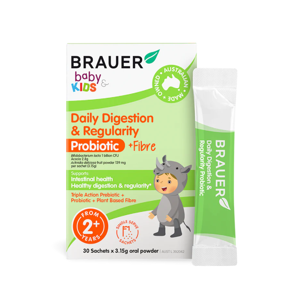 Brauer's Baby & Kids Daily Digestion & Regularity Probiotic 30 Sachets 3.15g Oral Powder