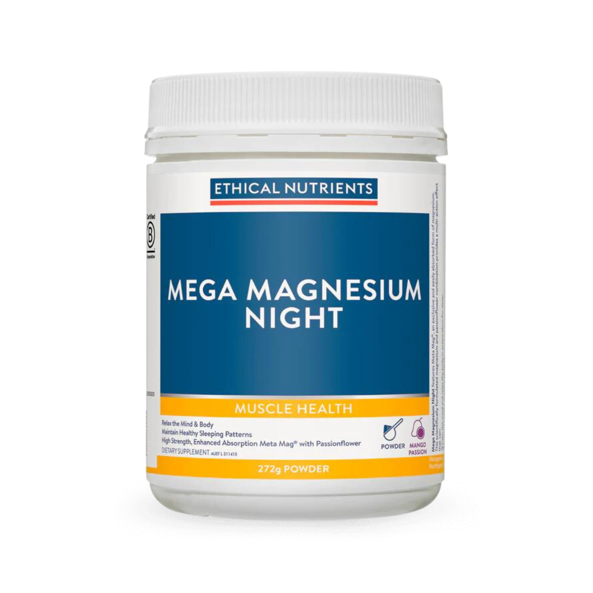 Ethical Nutrients Mega Magnesium Night Passion 272g