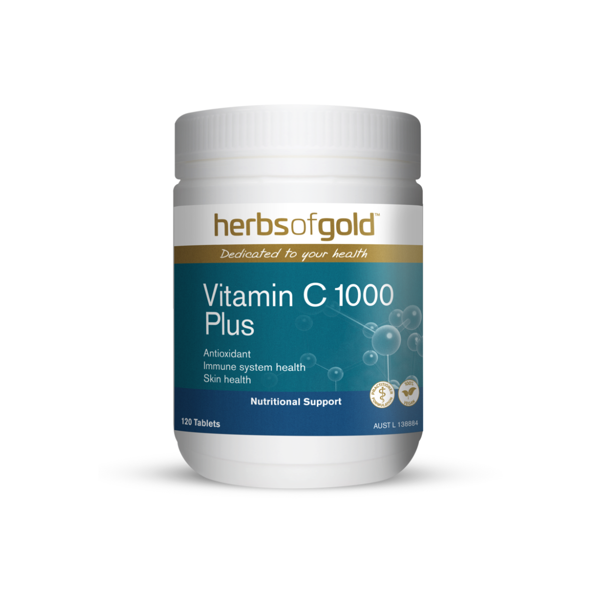 Herbs Of Gold Vitamin C 1000 Plus 120 Tablets