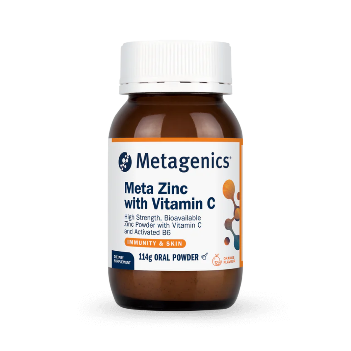 Metagenics Meta Zinc with Vitamin C Orange 114g