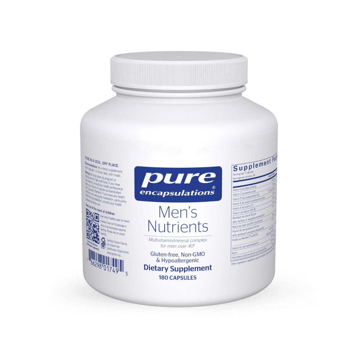 Pure Encapsulations Men's Nutrients 180 Capsules