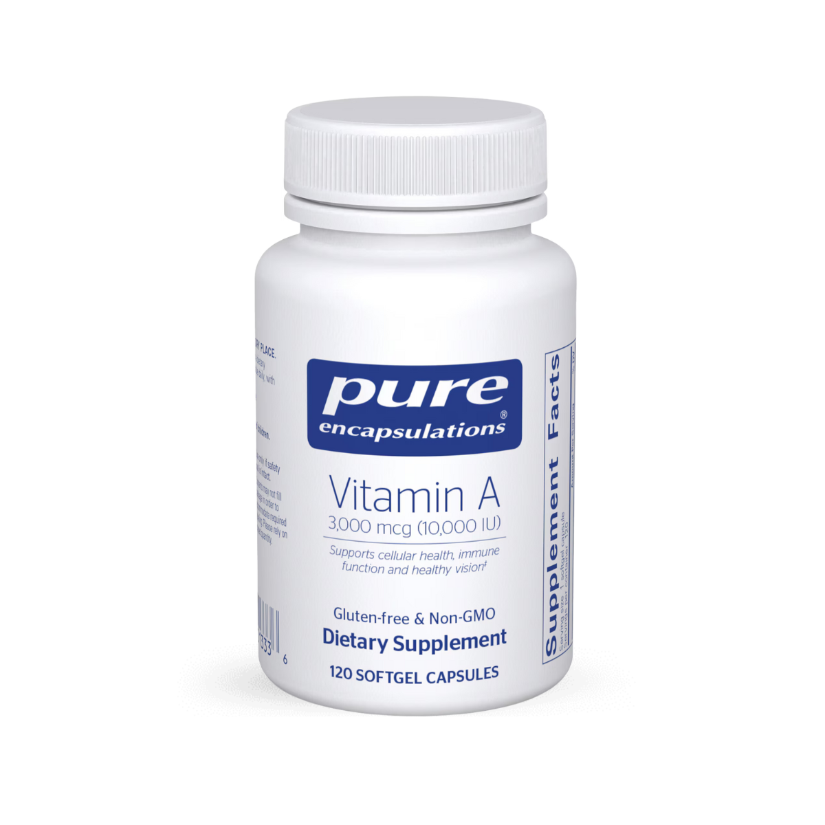 Pure Encapsulations Vitamin A 120 Softgel Capsules