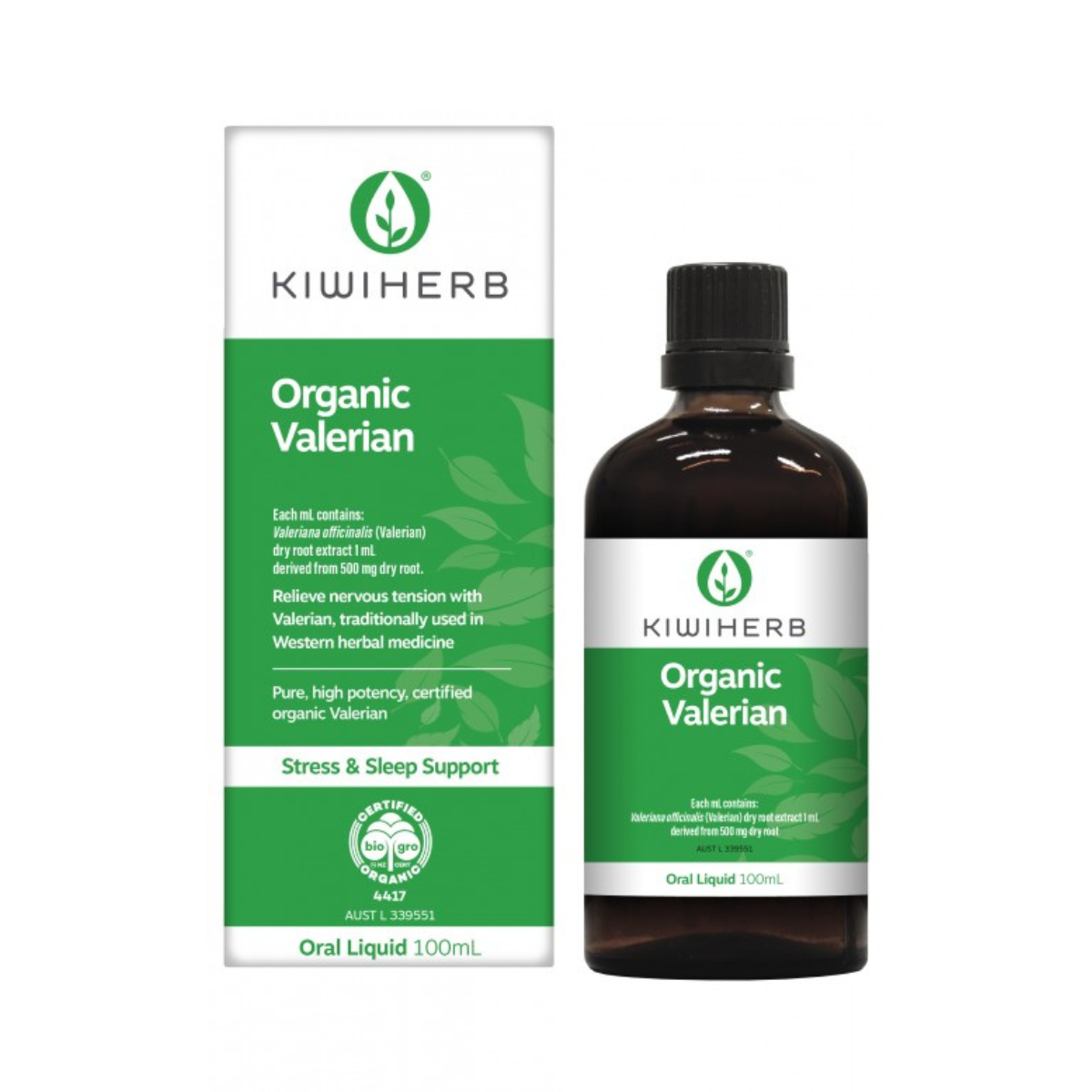 Kiwi Herb Organic Valerian 100ml