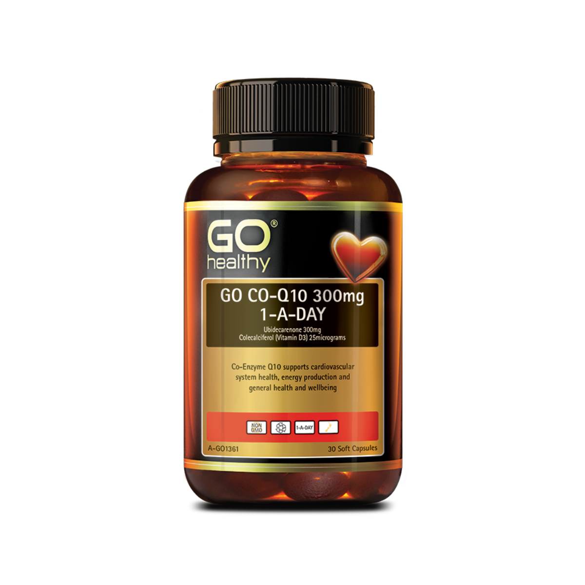 Go Healthy Co-Q10 300mg 1-A-DAY 90 Capsules