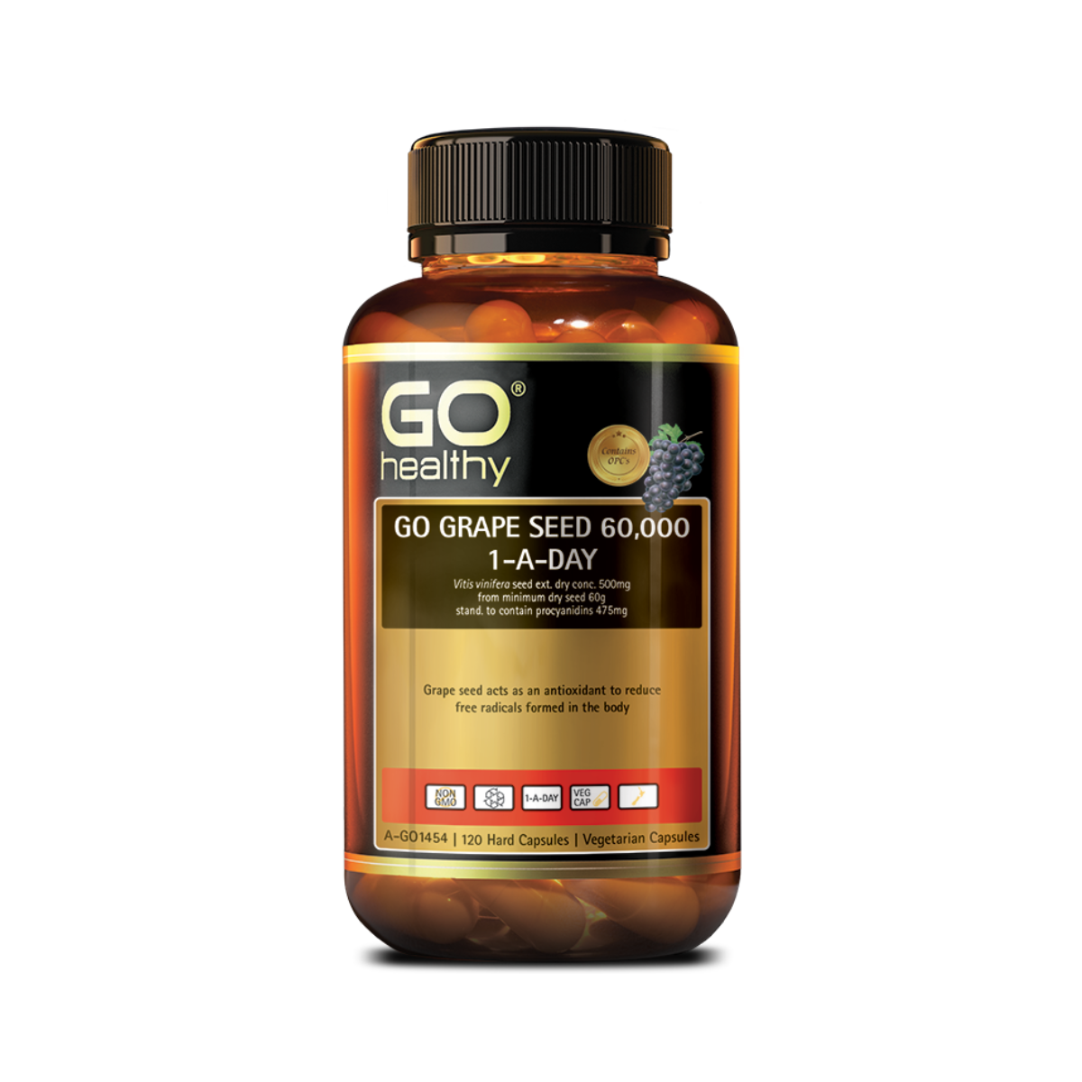 Go Healthy Grape Seed 60,000mg 1-A-DAY 120 Capsules