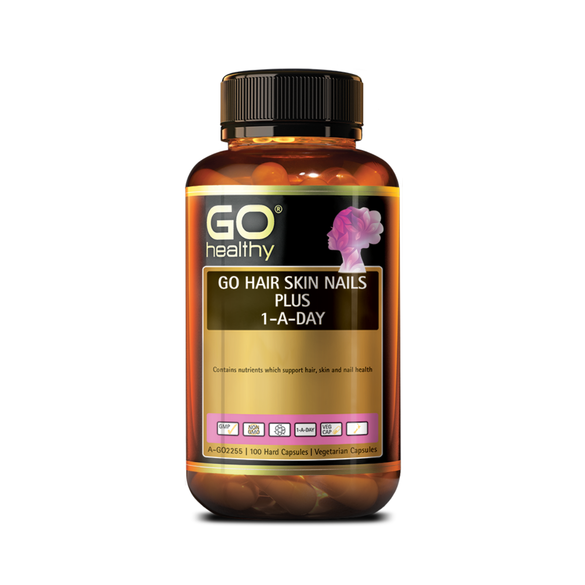 Go Healthy Hair Skin Nails Plus 1-A-DAY 100 Capsules