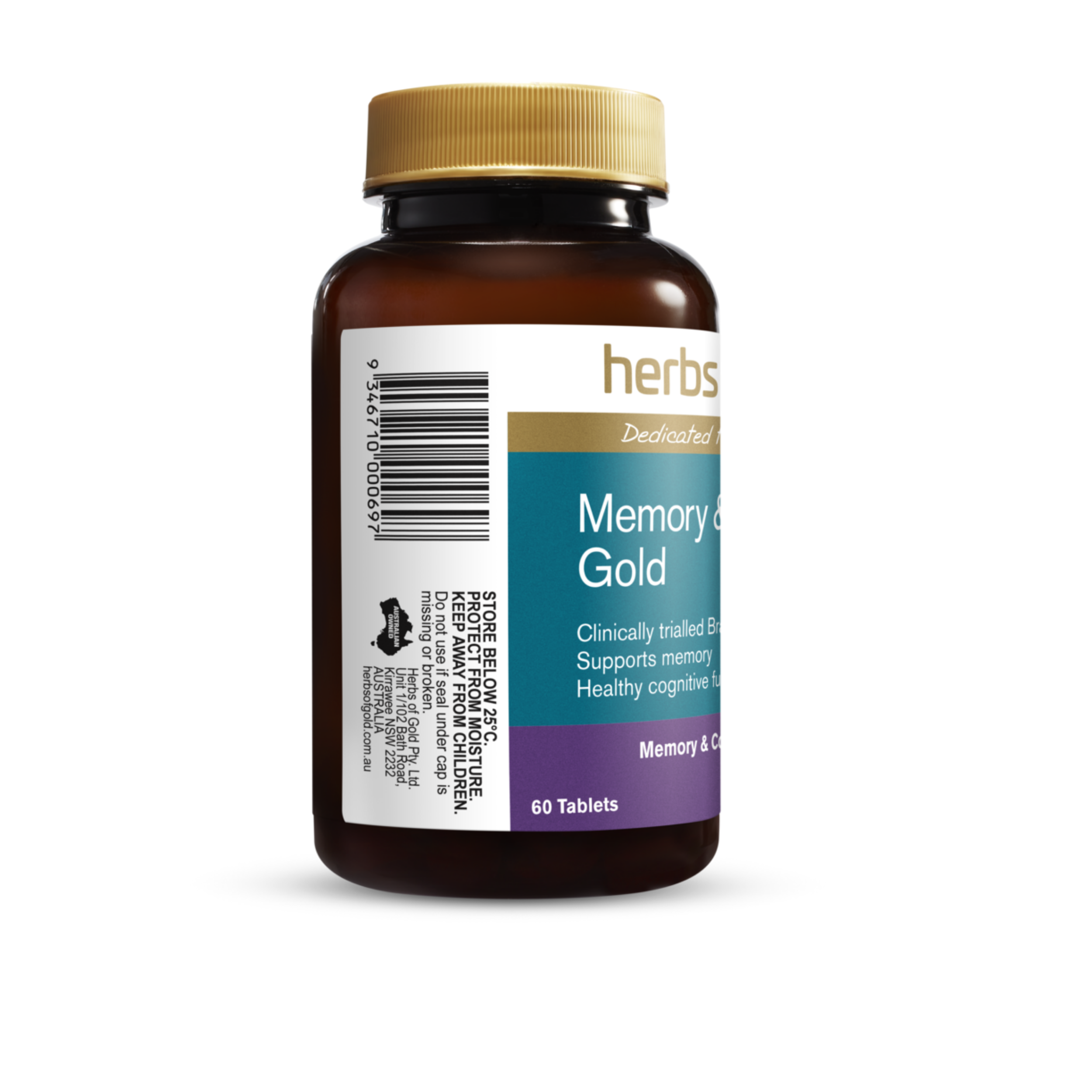 Herbs of Gold Memory & Cognition Gold 60 Tablets