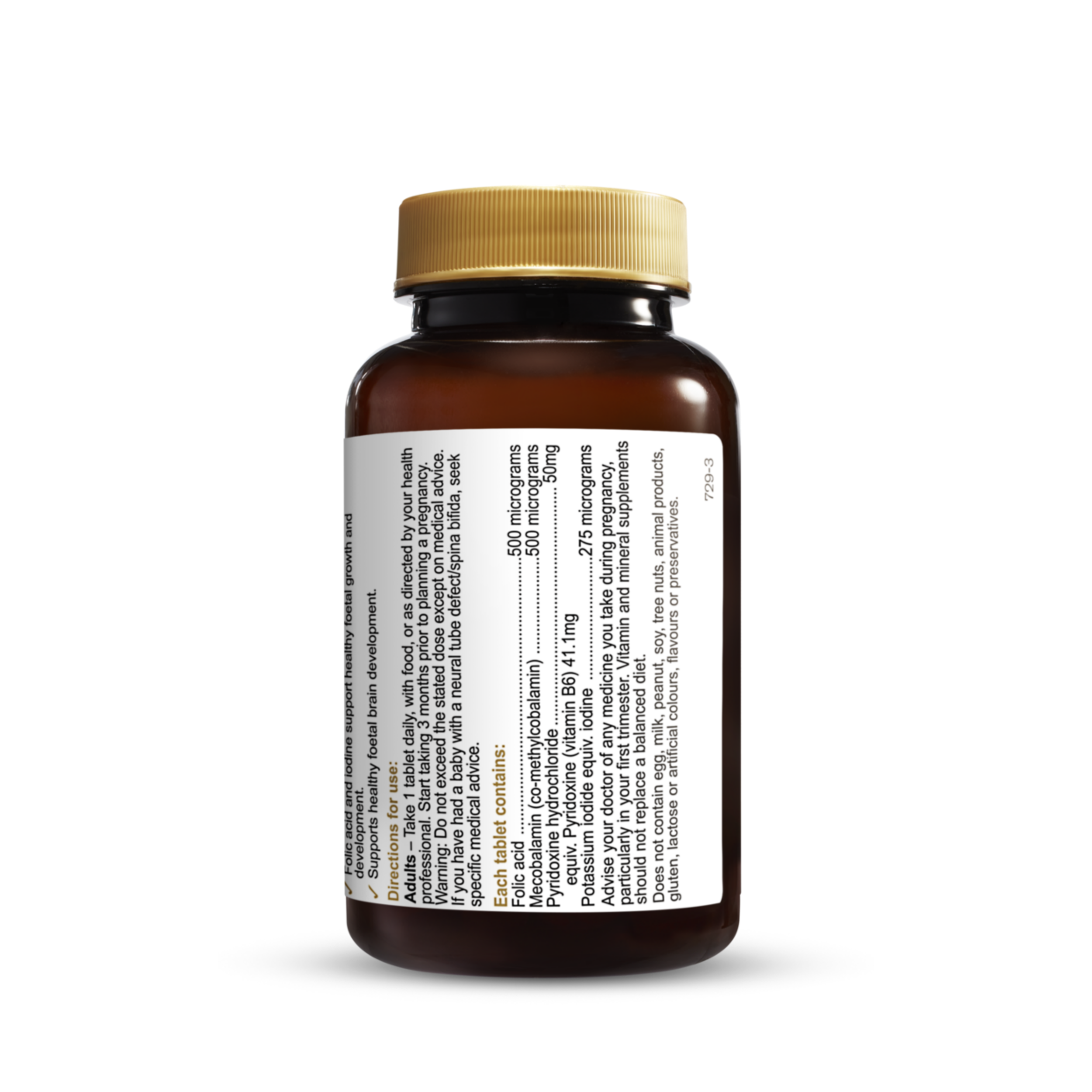 Herbs of Gold Folic Acid Complex 60 Tablets