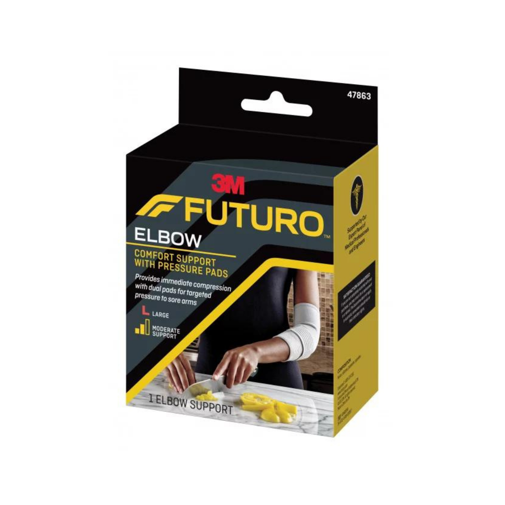Futuro Comfort Elbow Support with Pressure Pads 47863ENR Large