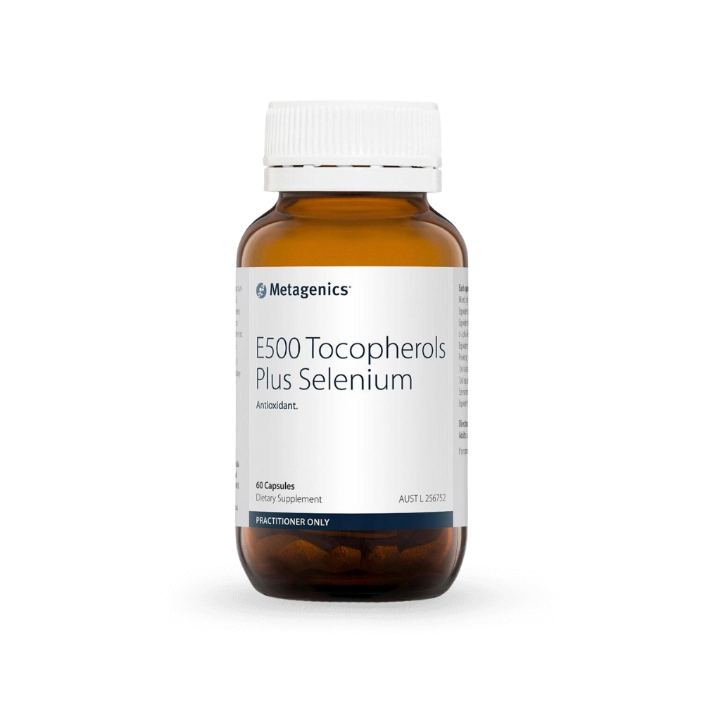 Metagenics E500 Tocopherols Plus Selenium 60 capsules