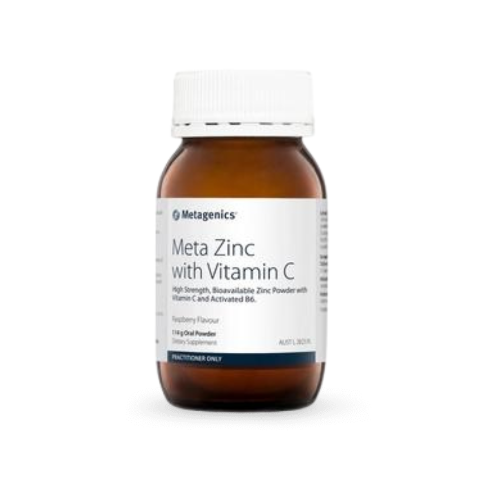 Metagenics Meta Zinc with Vitamin C Raspberry flavour 114g oral powder