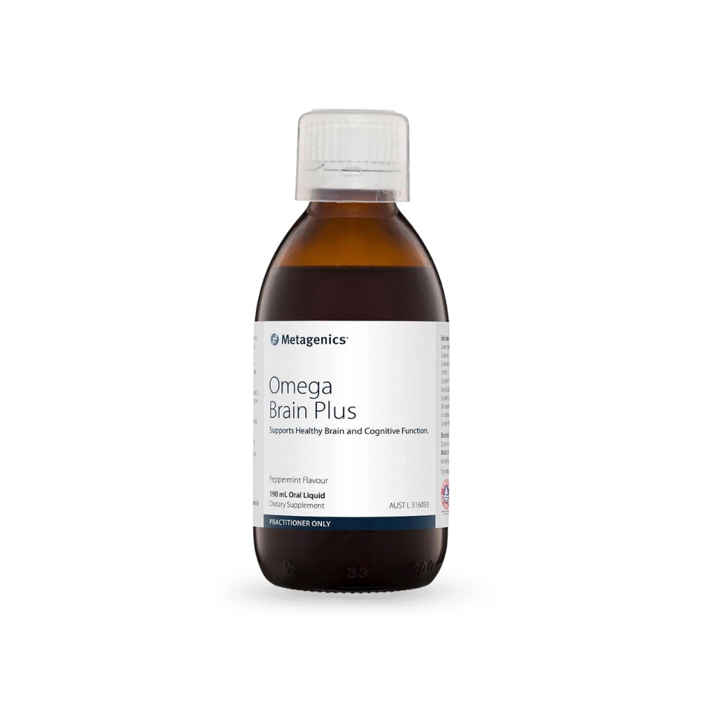 Metagenics Omega Brain Plus Peppermint flavour 190mL oral liquid