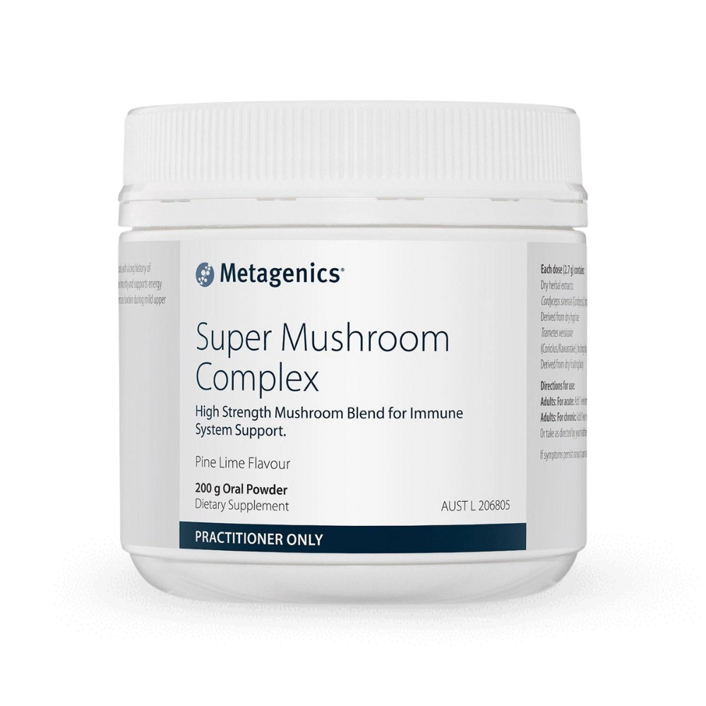 Metagenics Super Mushroom Complex Pine Lime flavour 200g oral powder