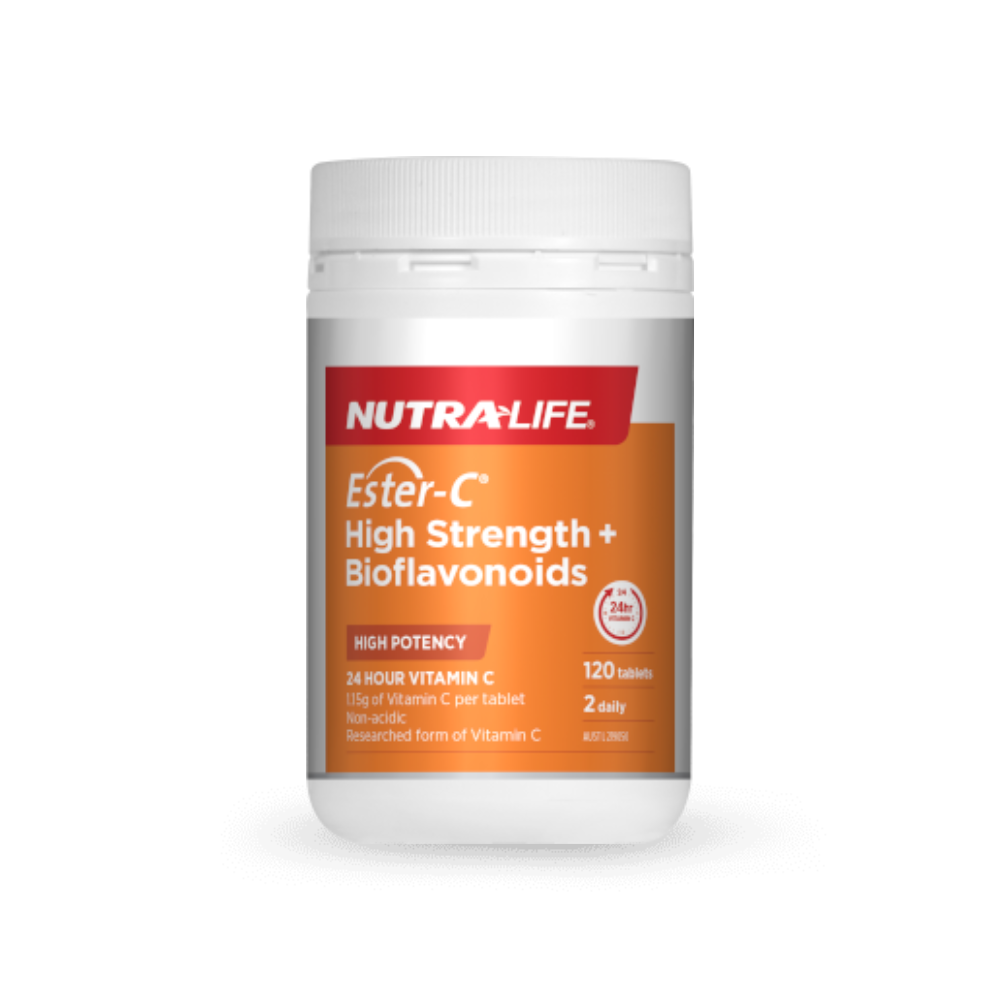 Nutralife Ester C High Strength + Bioflavonoid 120 Tablets 