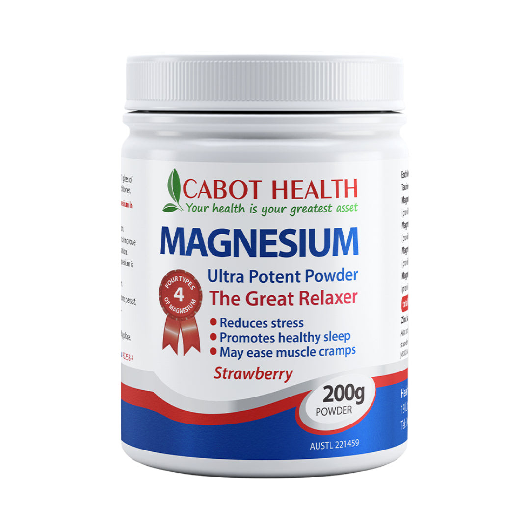 Cabot Health Magnesium Ultra Potent 200g Strawberry