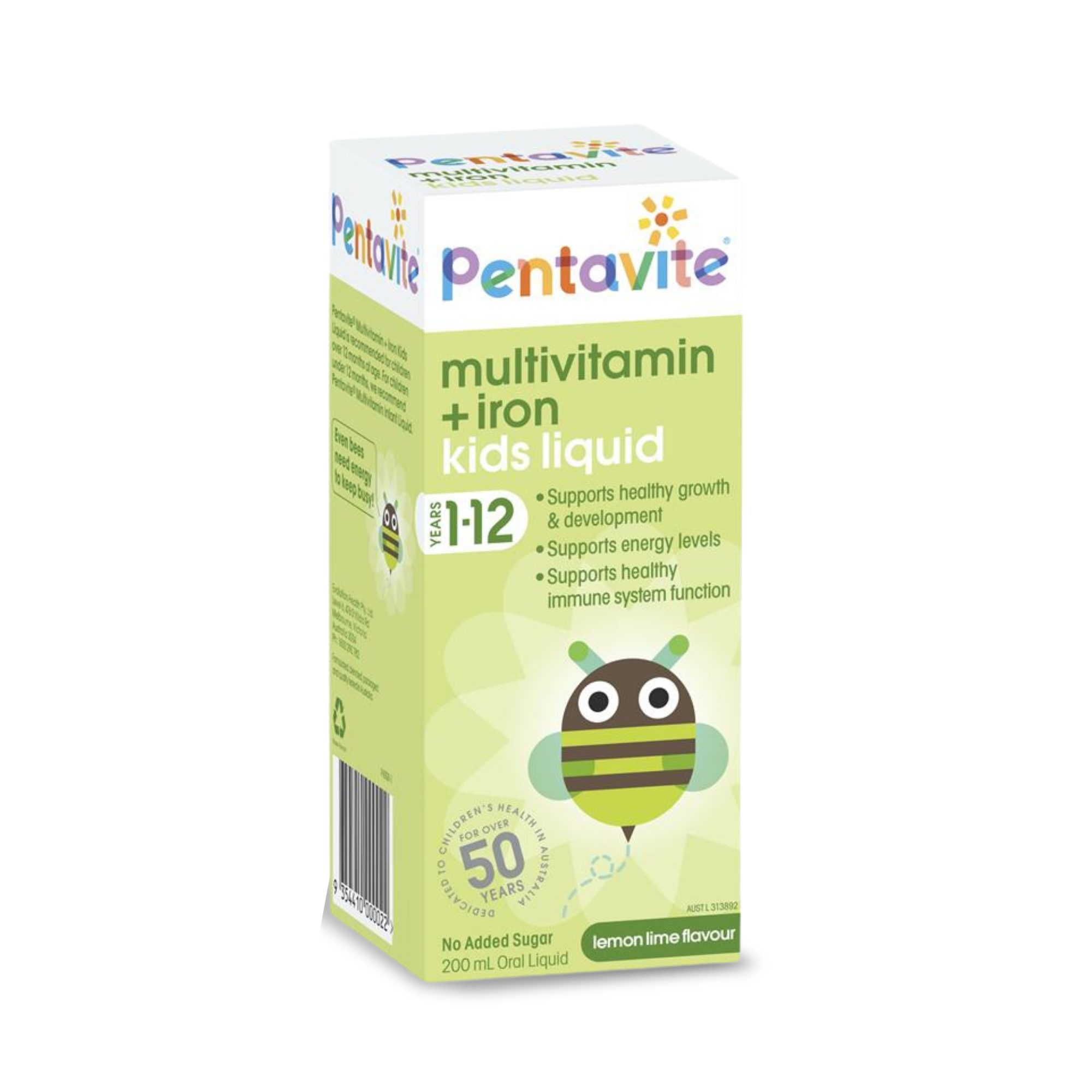 Pentavite Multivitamins with Iron Kids Oral Liquid 200mL