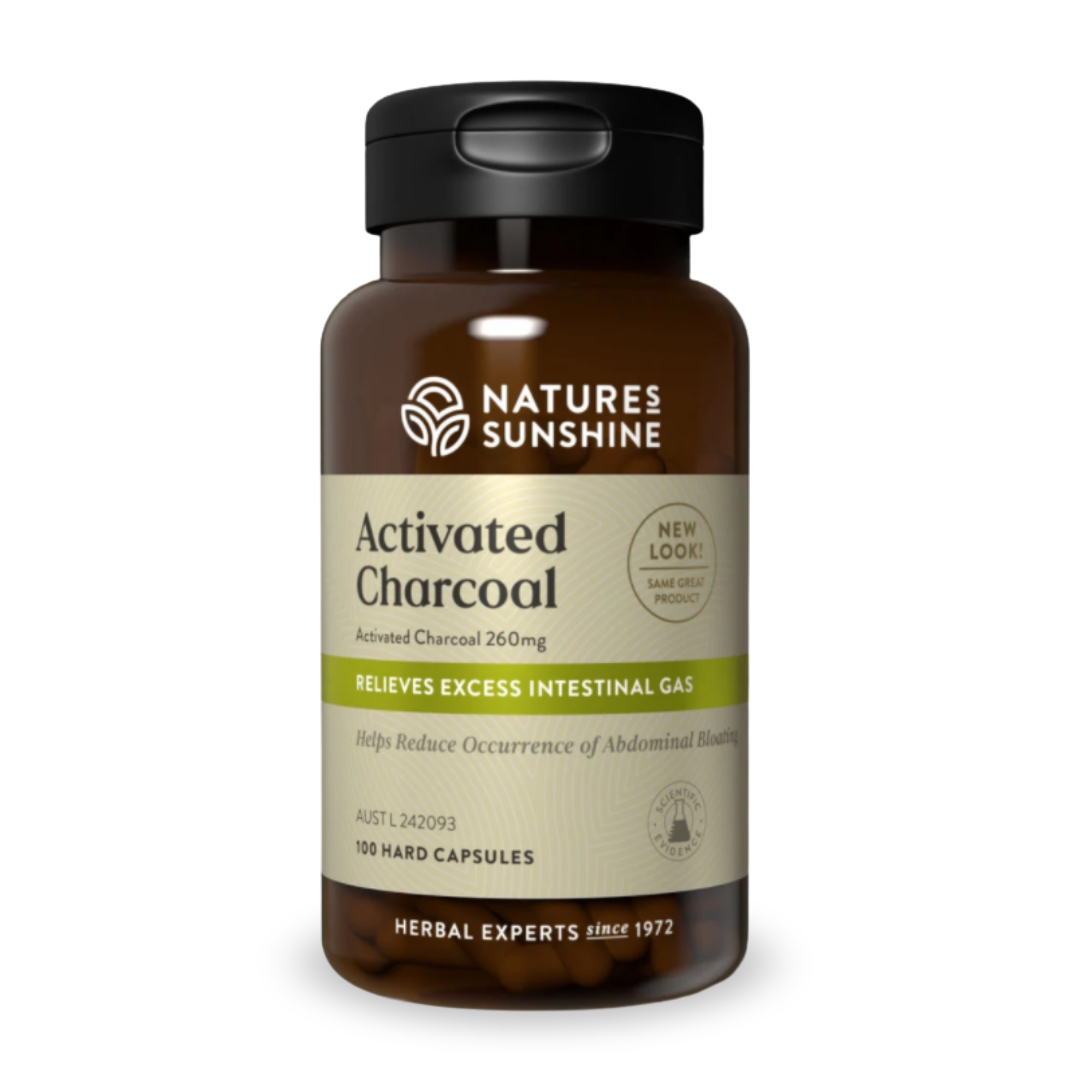 Nature's Sunshine Activated Charcoal 100 Hard Capsules