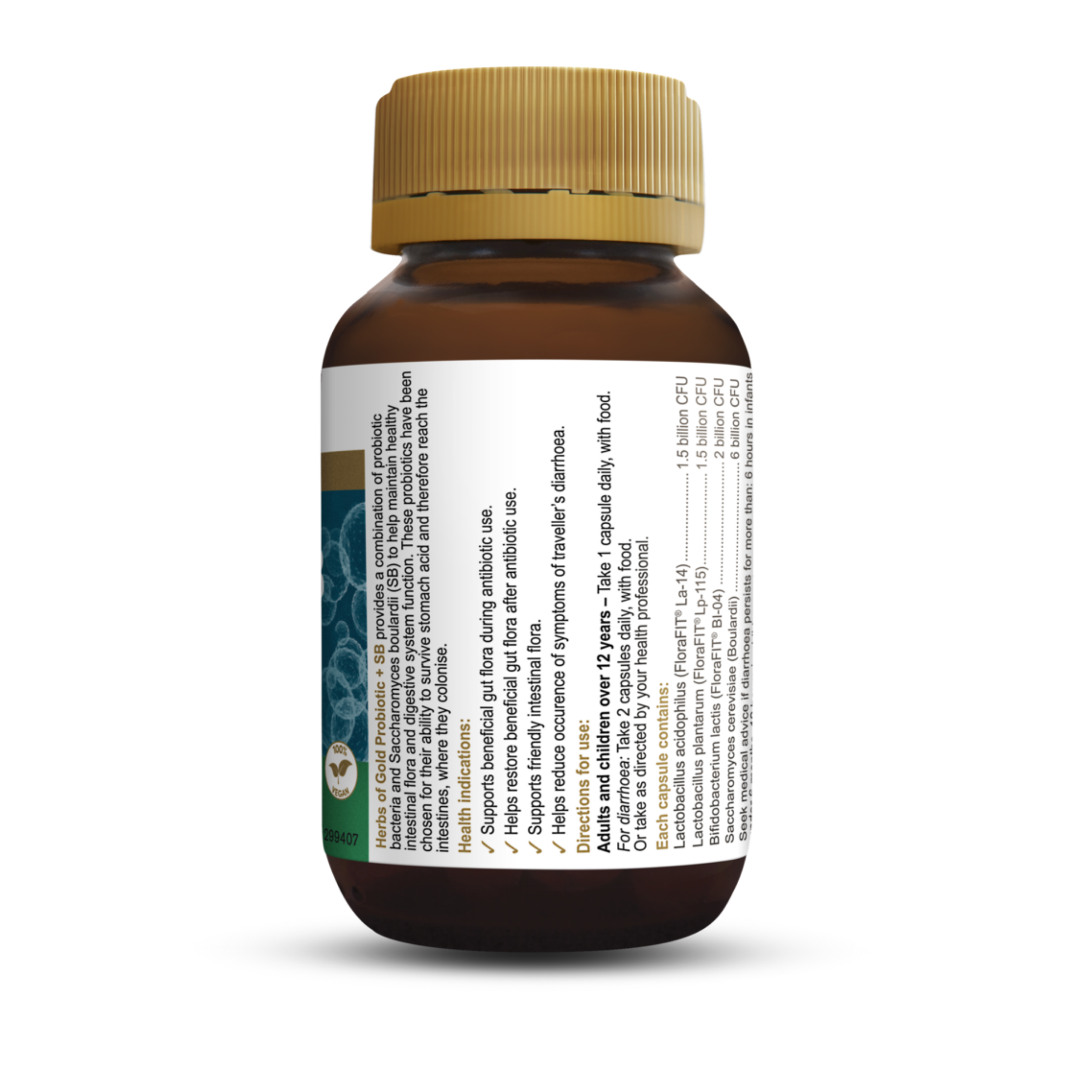 Herbs of Gold Herbs of Gold Probiotic + SB 60 Tablets