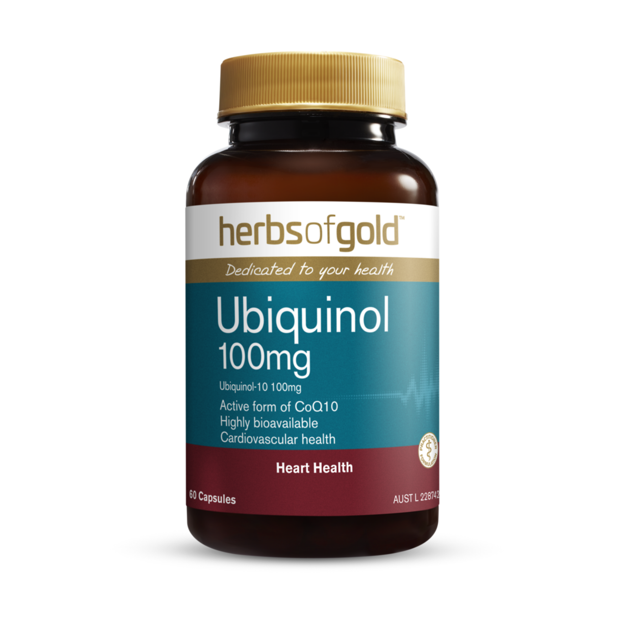 Herbs of Gold Ubiquinol 100mg 30 Capsules