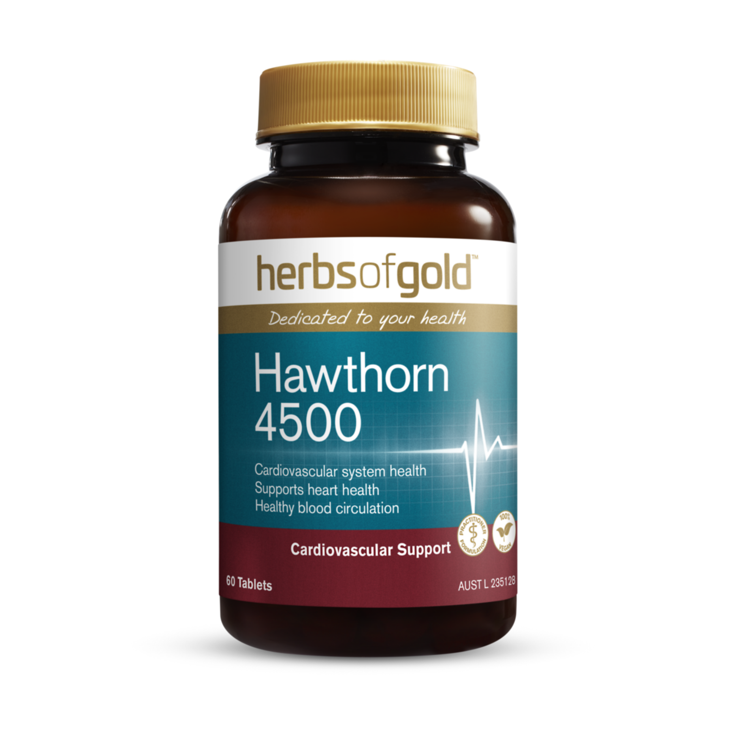 Herbs of Gold Hawthorn 4500 60 Capsules