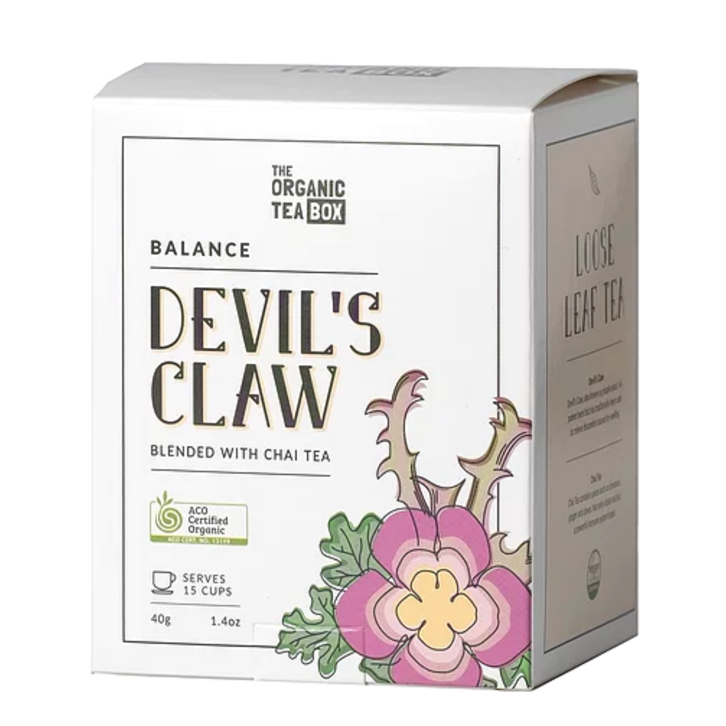 The Organic Tea Box Devil's Claw blended into Chai Tea 40g