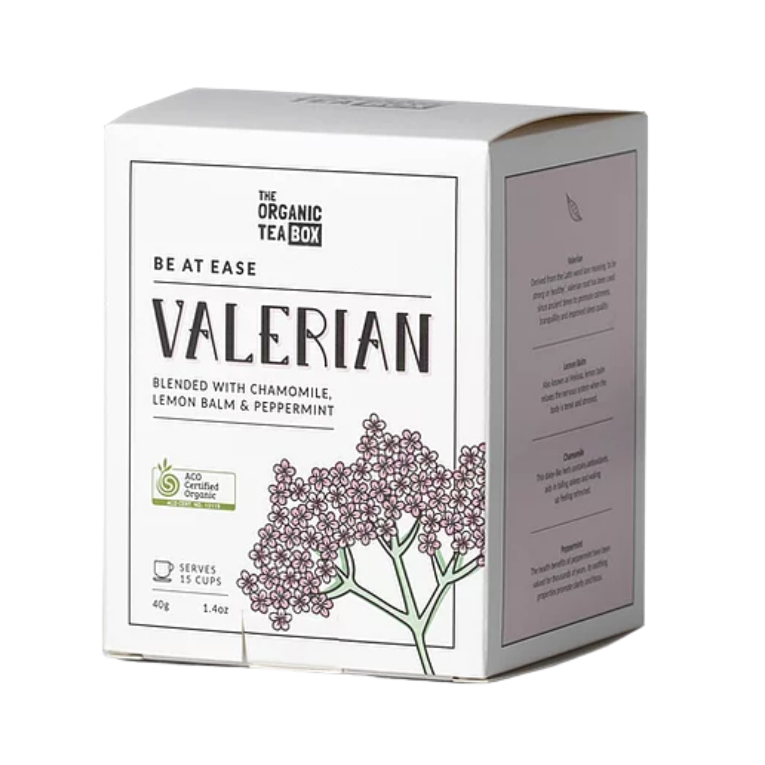 The Organic Tea Box Valerian, Lemon Balm, Chamomile & Peppermint 40g