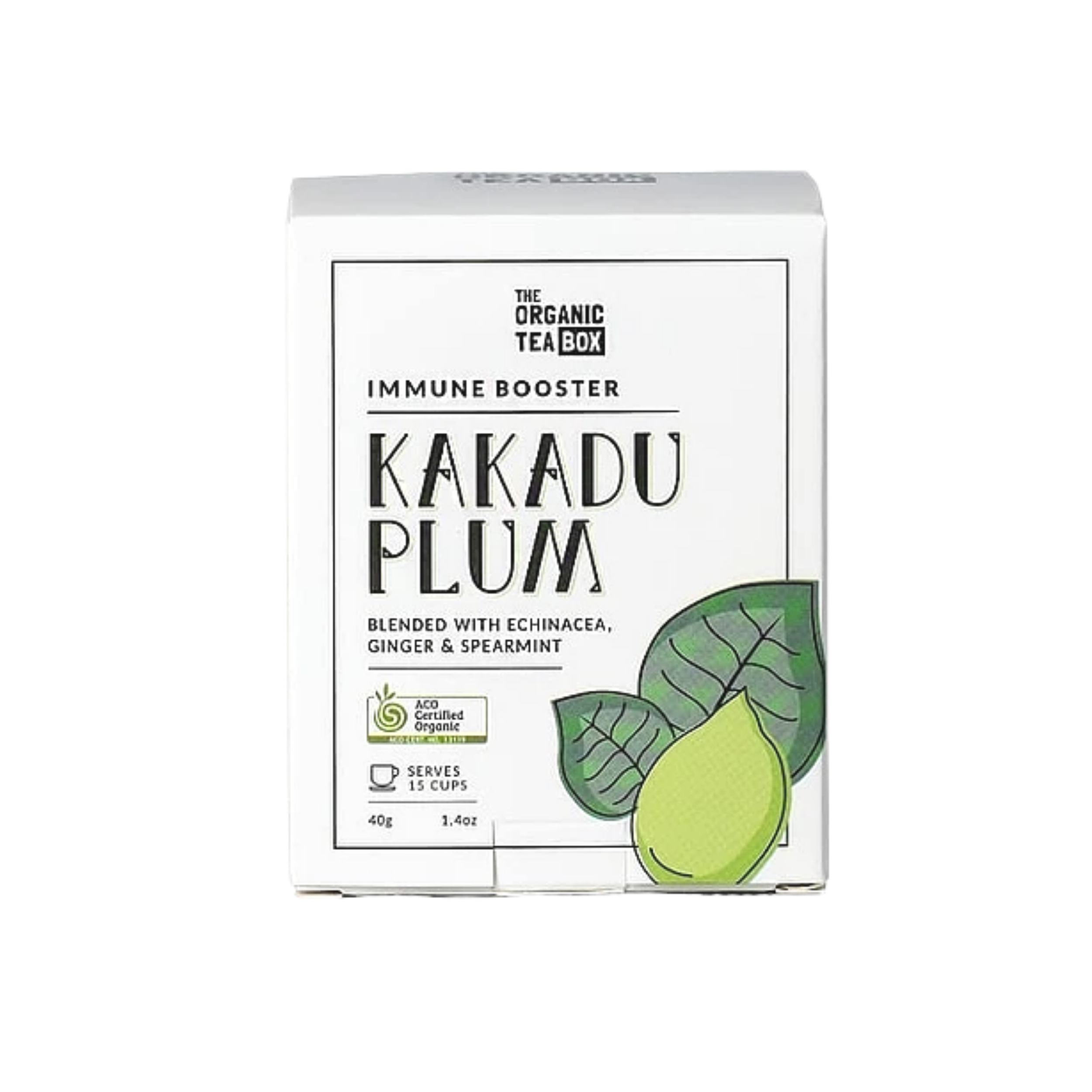The Organic Tea Box Immune Booster - Kakadu Plum, Echinacea, Ginger & Spearmint 40g