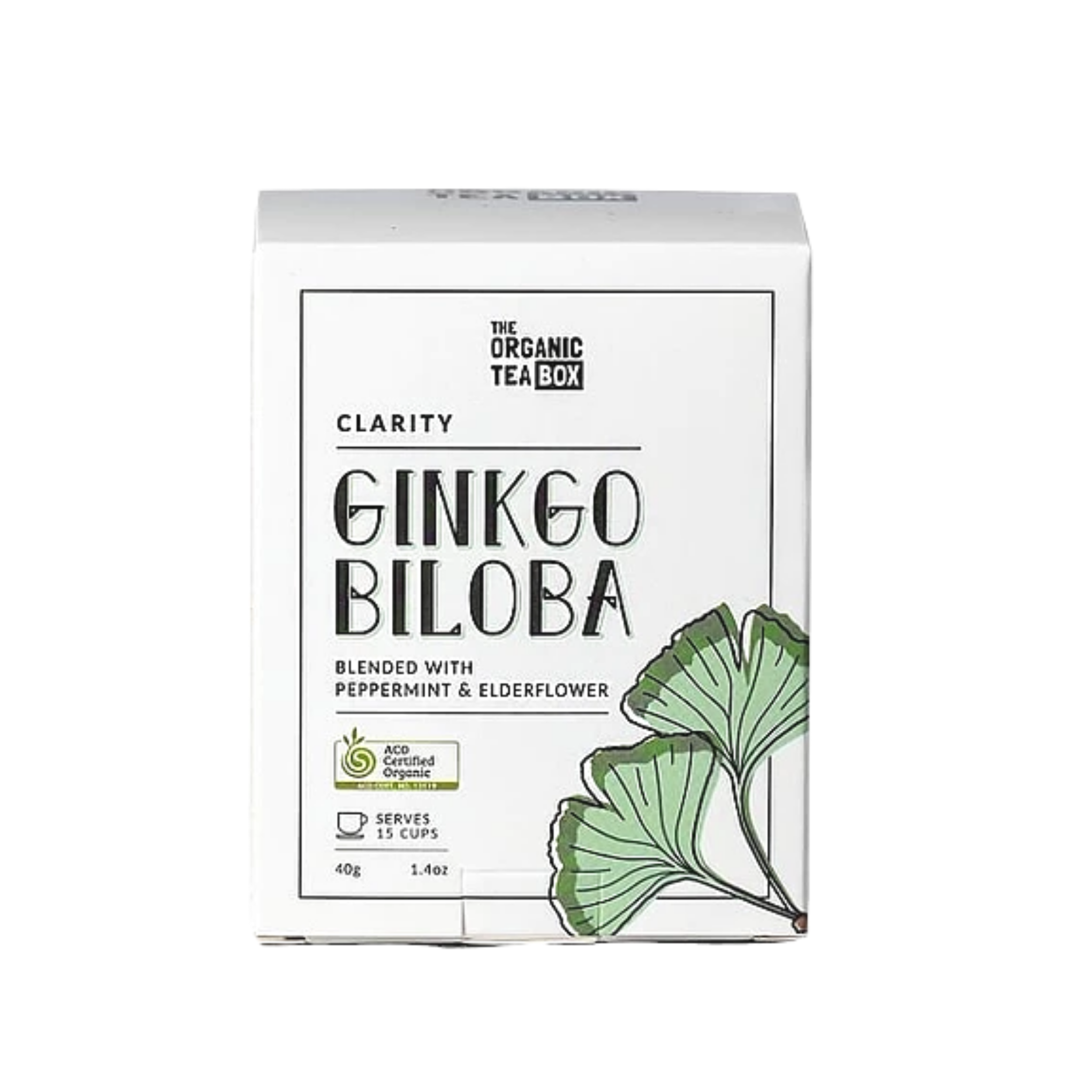 The Organic Tea Box Clarity - Ginkgo, Peppermint & Elderflower 40g