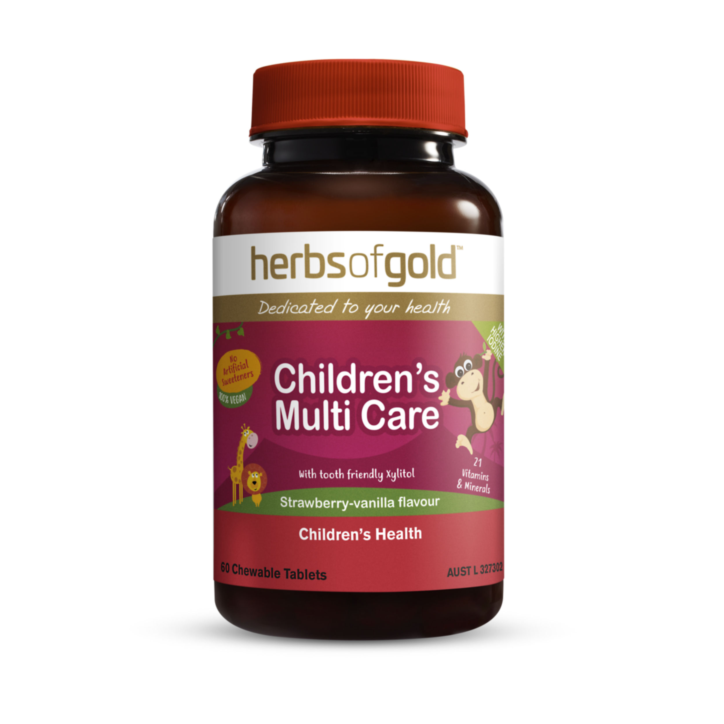 Herbs Of Gold Children's Multi Care 60 Chewable Tablets 
