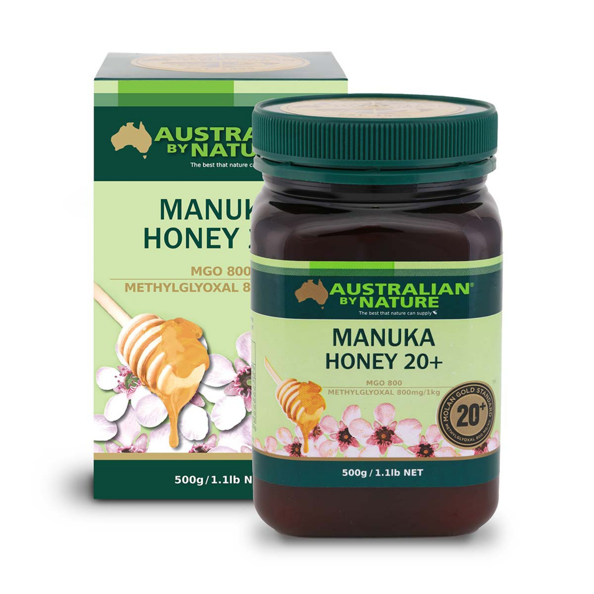 Australian By Nature Manuka Honey 20+MGO 800 500g