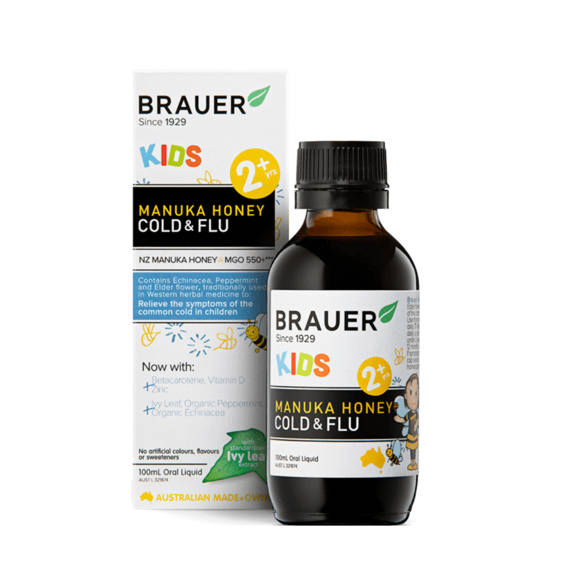 Brauer Kids Manuka Honey Cold & Flu Oral Liquid 100ml
