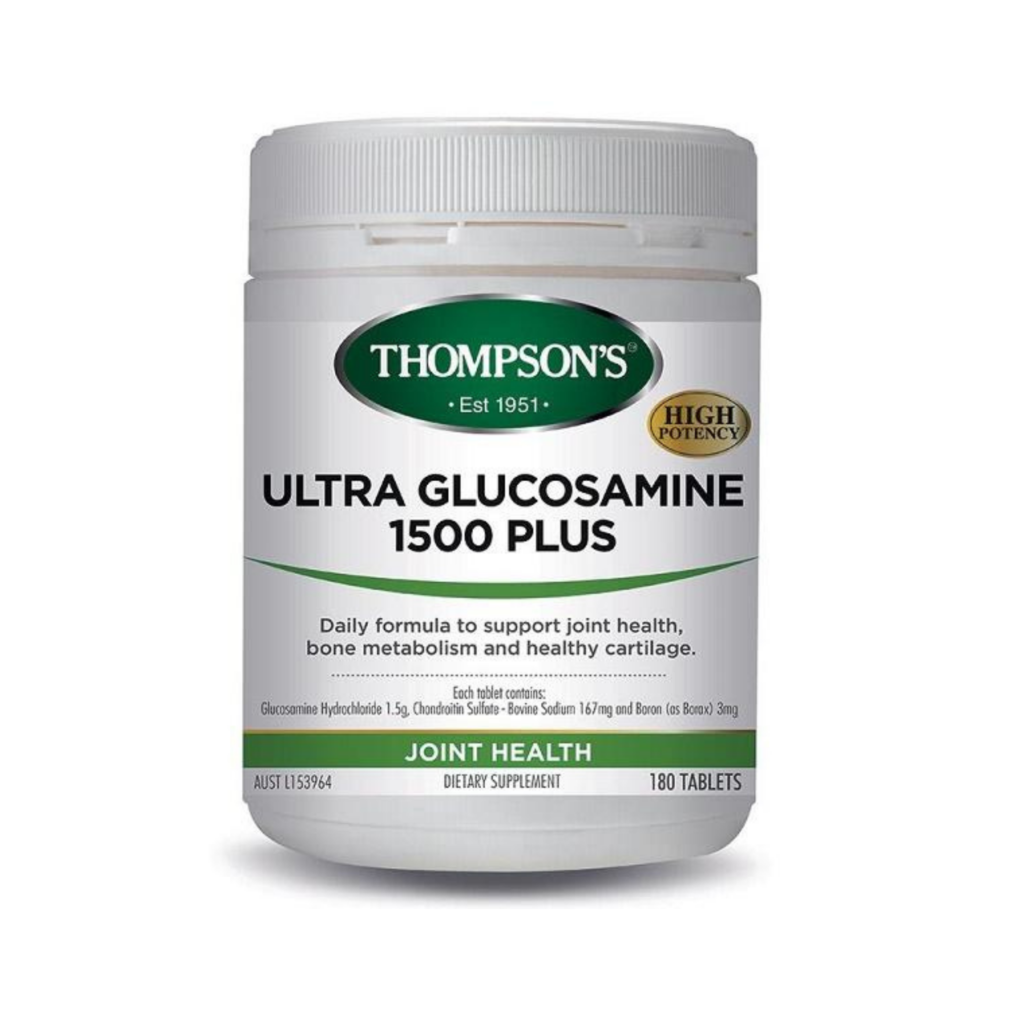 Thompsons Ultra Glucosamine 1500 Plus 180 Tablets