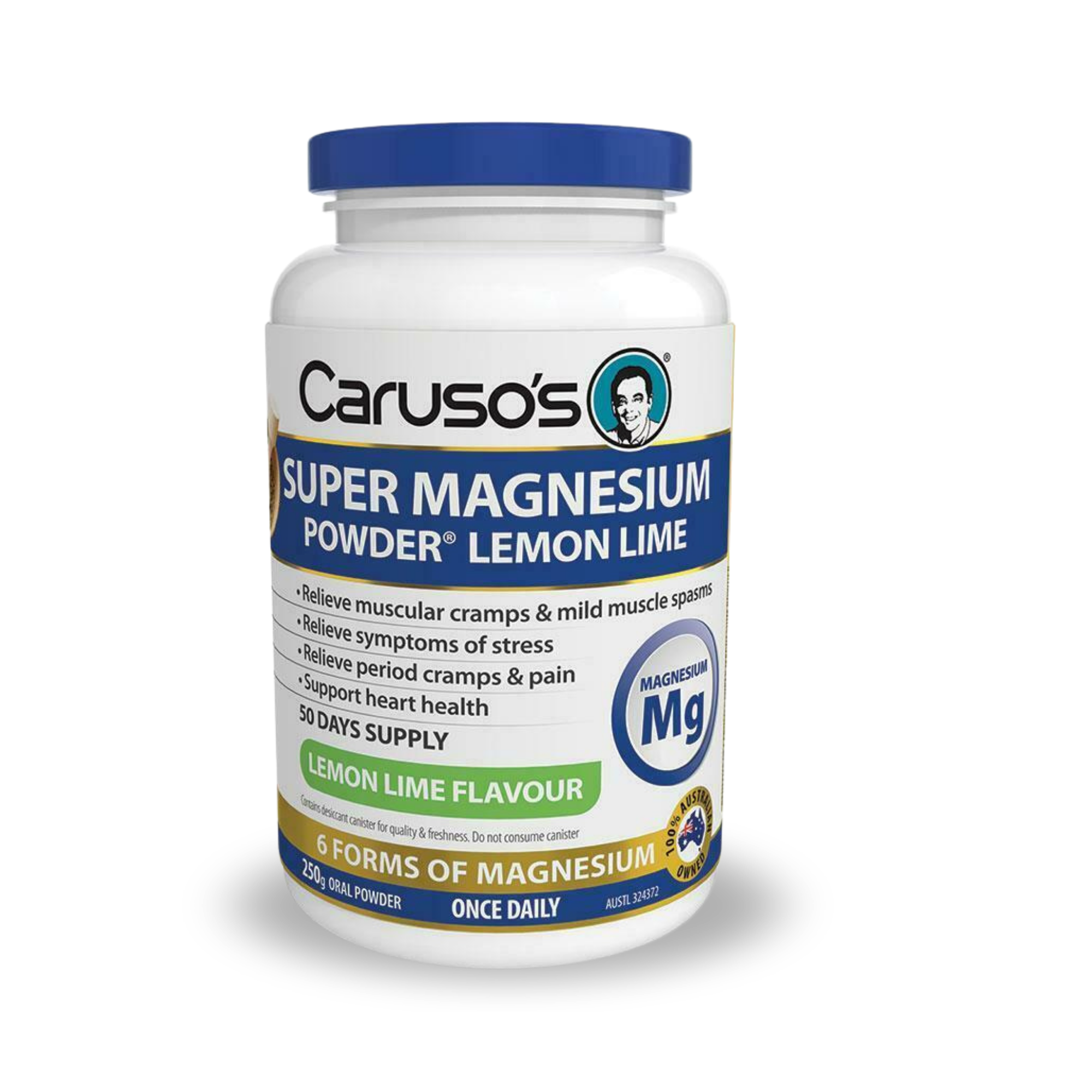 Caruso's Super Magnesium Powder Lemon Lime 250g