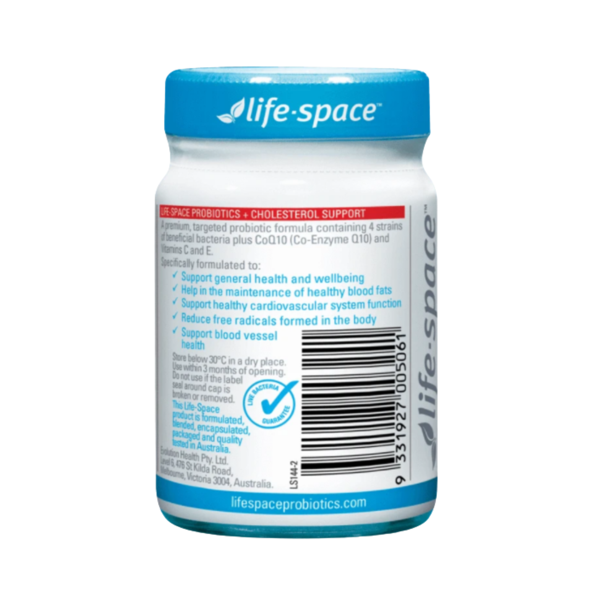 Life Space Probiotics+ Cholesterol Support 50 Capsules