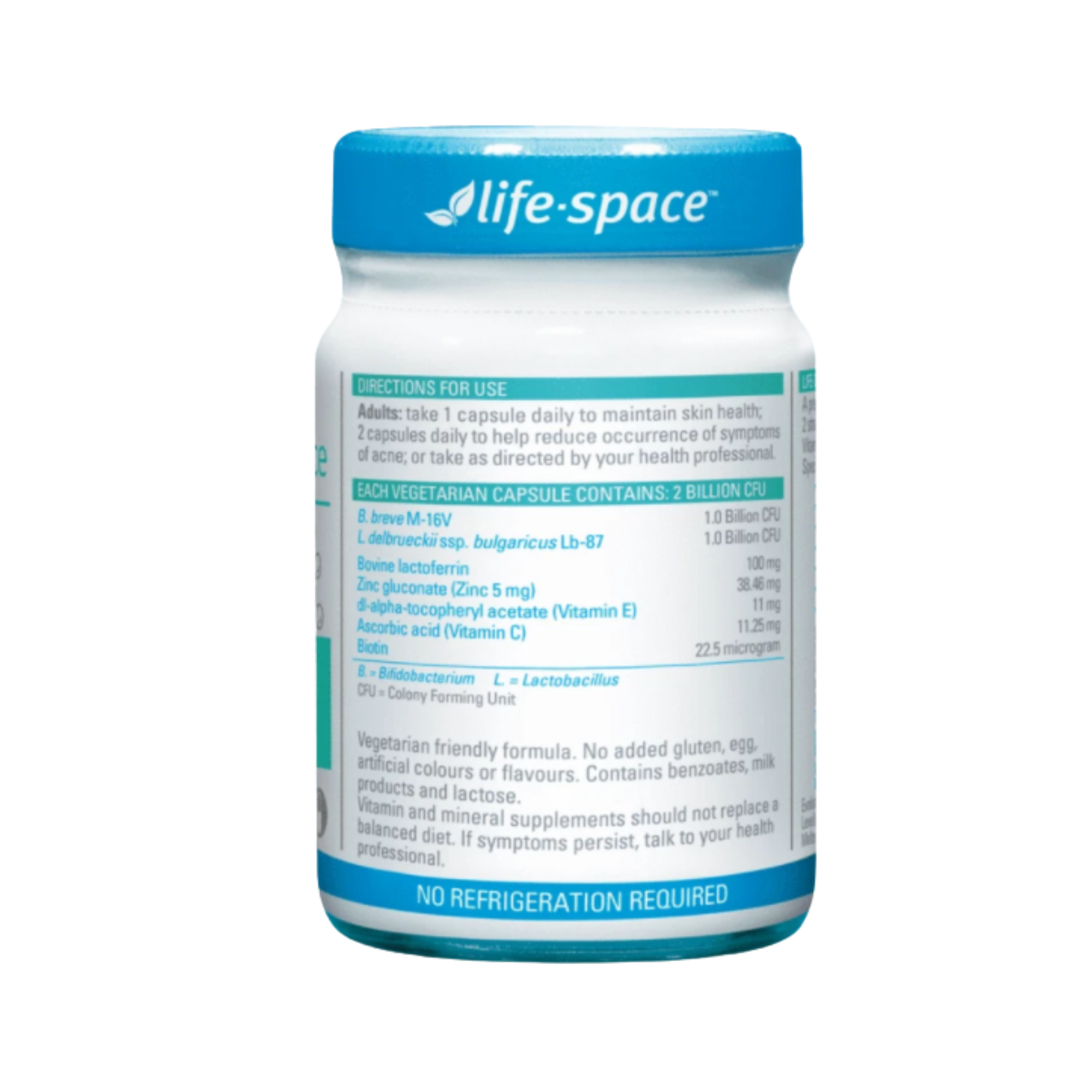 Life Space Probiotics+ Skin Rebalance 30 Capsules