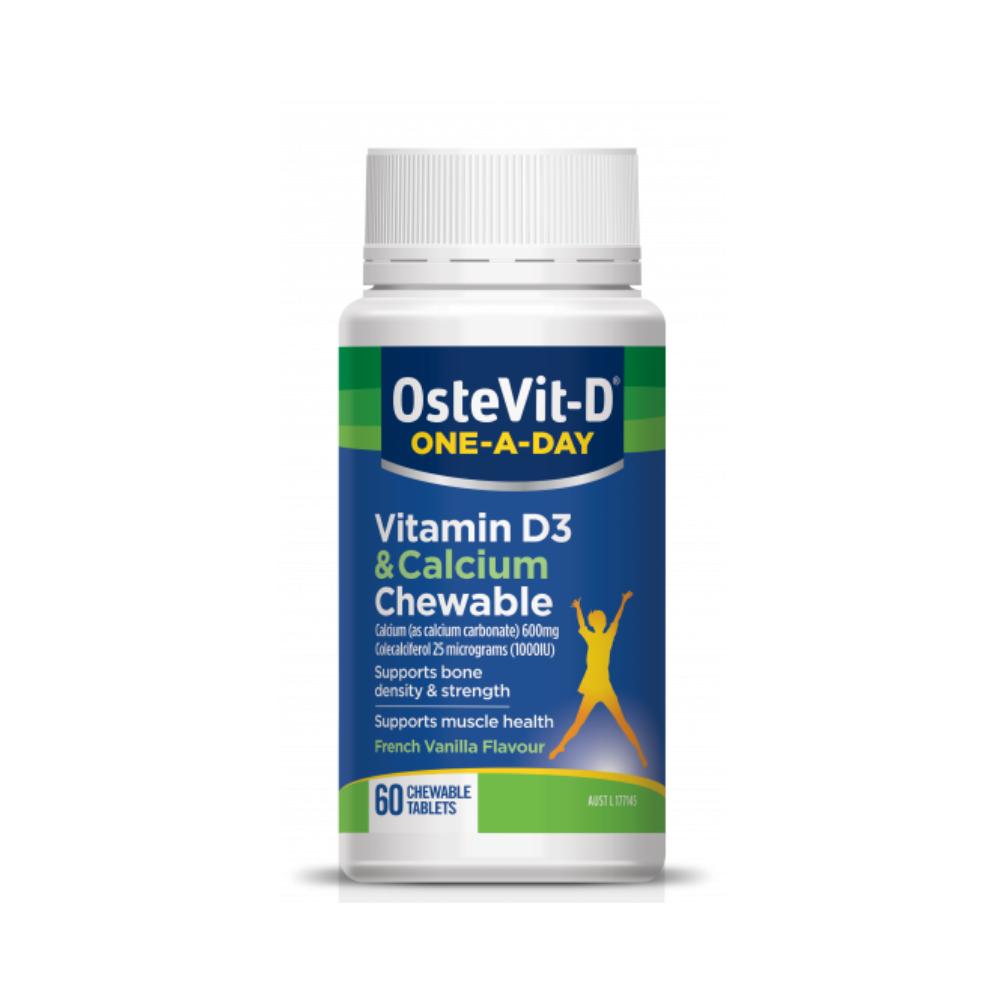 OsteVit-D One-A-Day Vitamin D3 & Calcium  60 Chewable Tablets