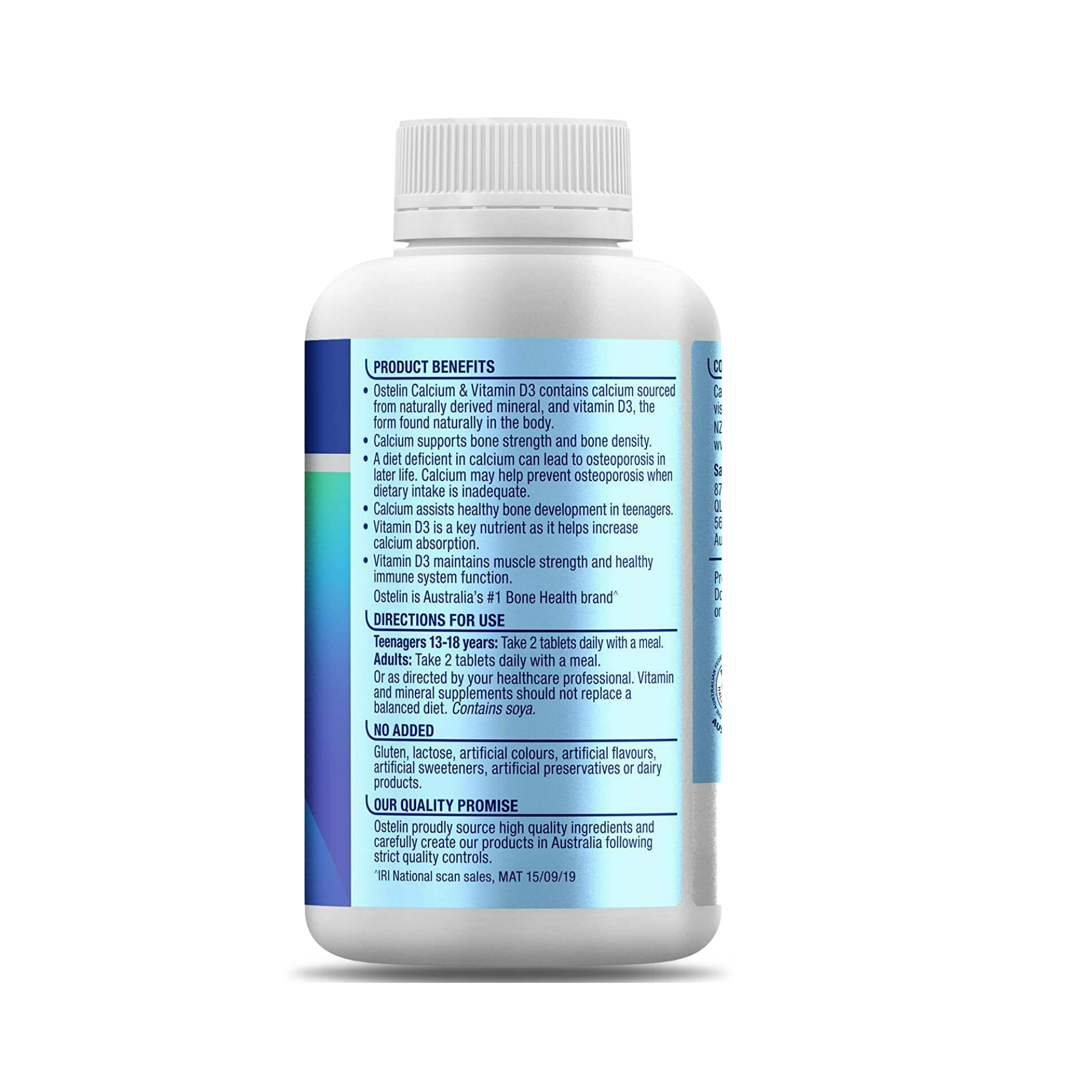 Ostelin calcium & vitamin d3 tablets 240 Tablets
