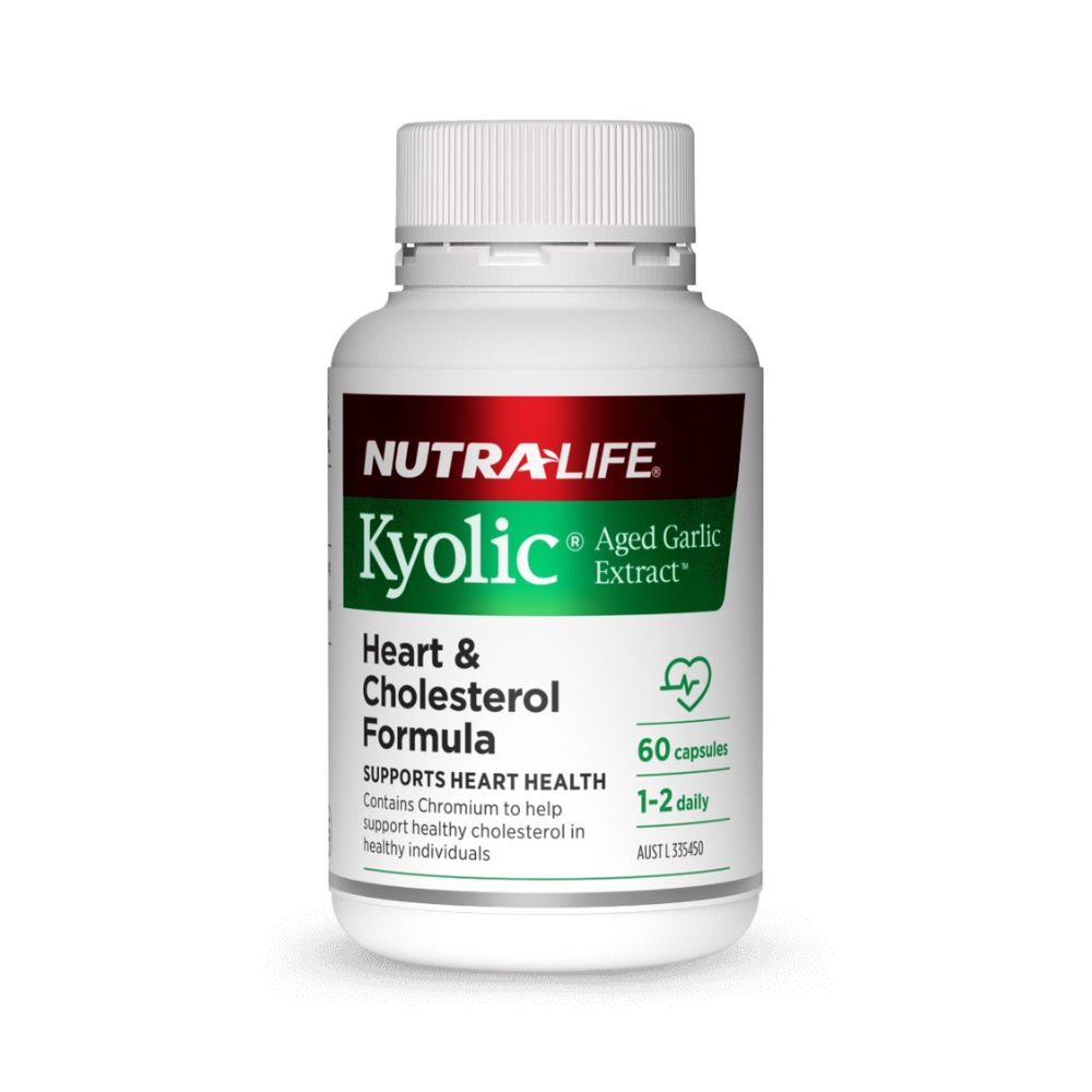 Nutralife Kyolic Aged Garlic Extract Heart & Cholesterol Formula 60 Capsules