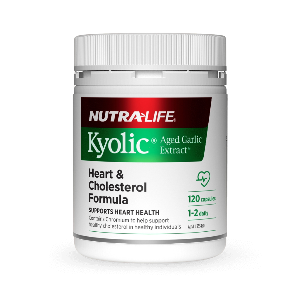 Nutralife Kyolic Aged Garlic Extract Heart & Cholesterol Formula 120 Capsules