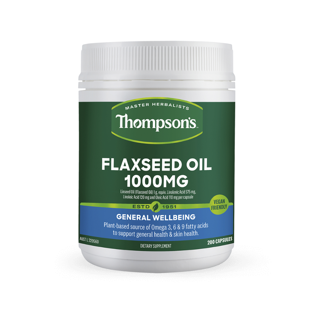 Thompsons Flaxseed Oil 1000mg 200 Capsules