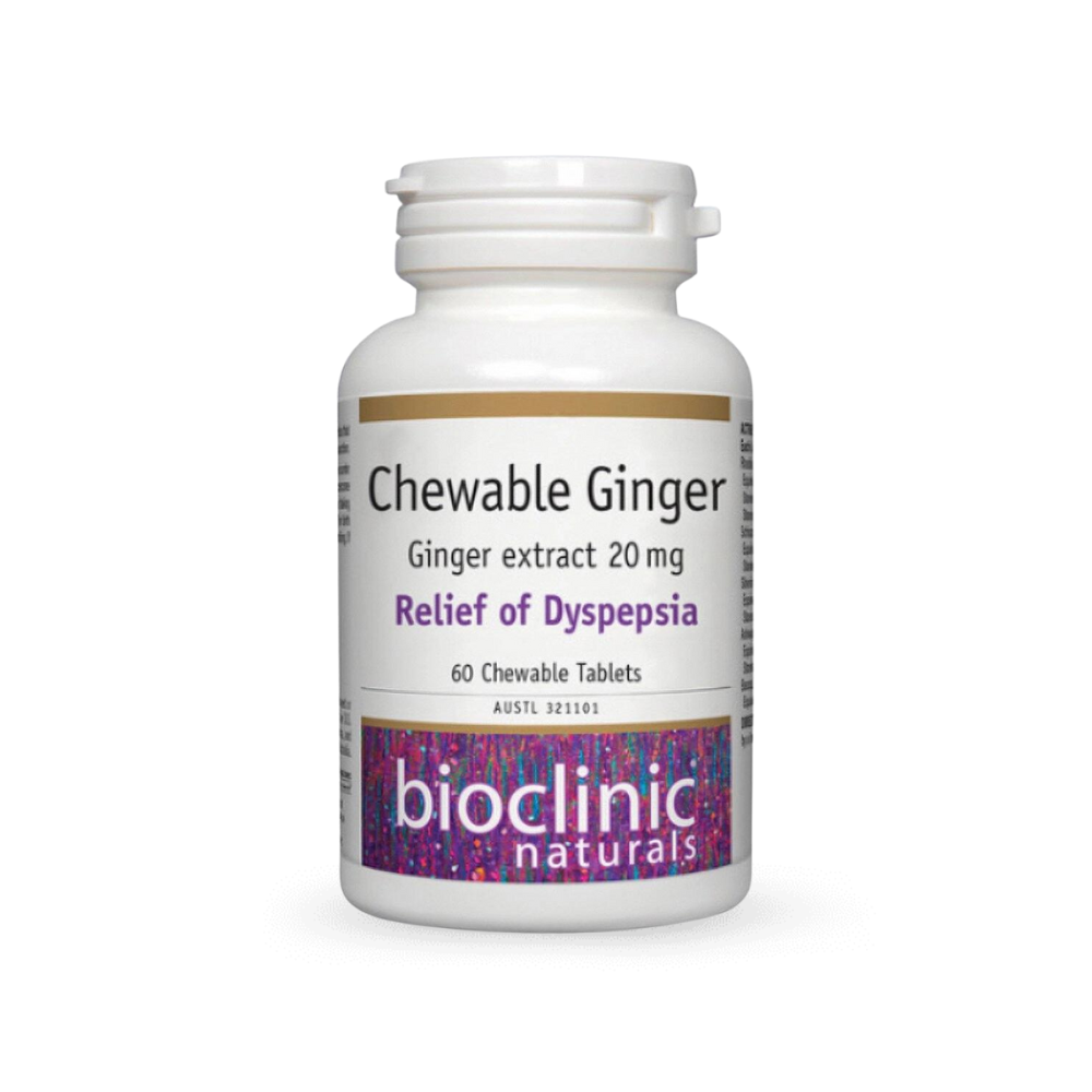 Bioclinic Naturals Chewable Ginger 60 Tablets