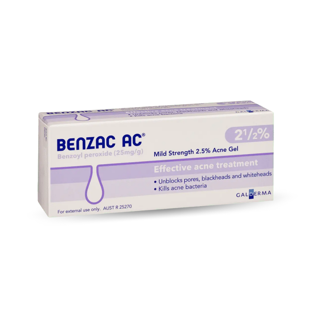 Benzac AC Mild Strength 2.5% Acne Gel 50g