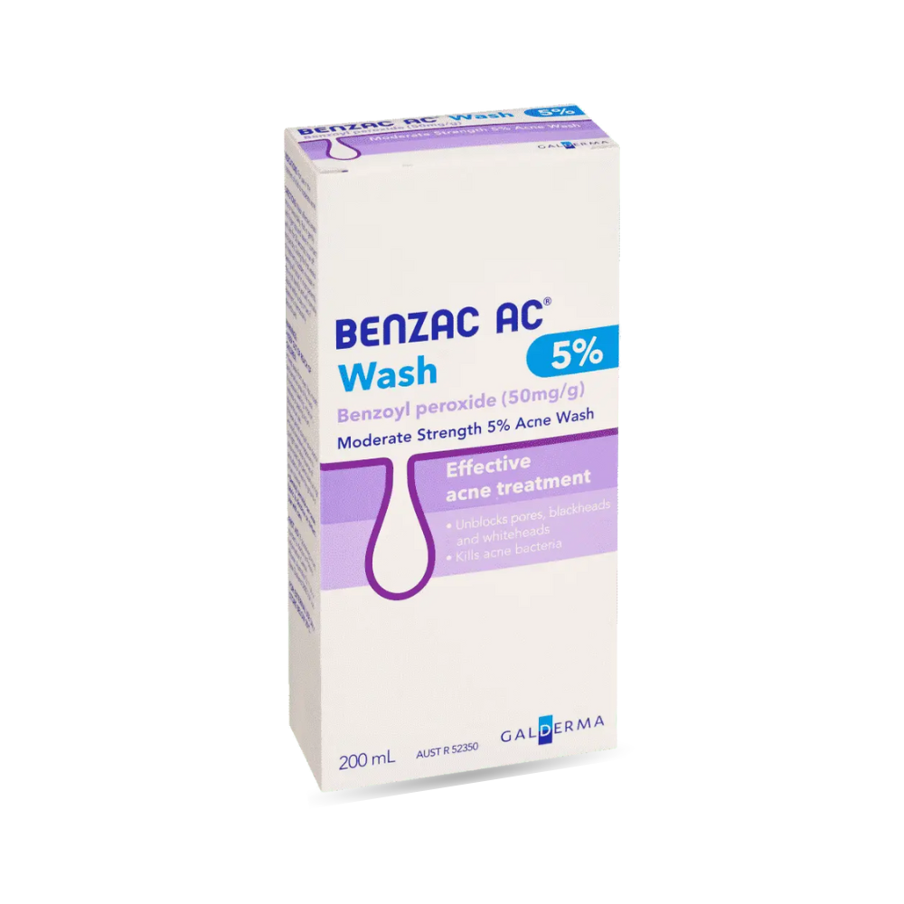 Benzac AC Moderate Strength 5% Acne Wash 200ml
