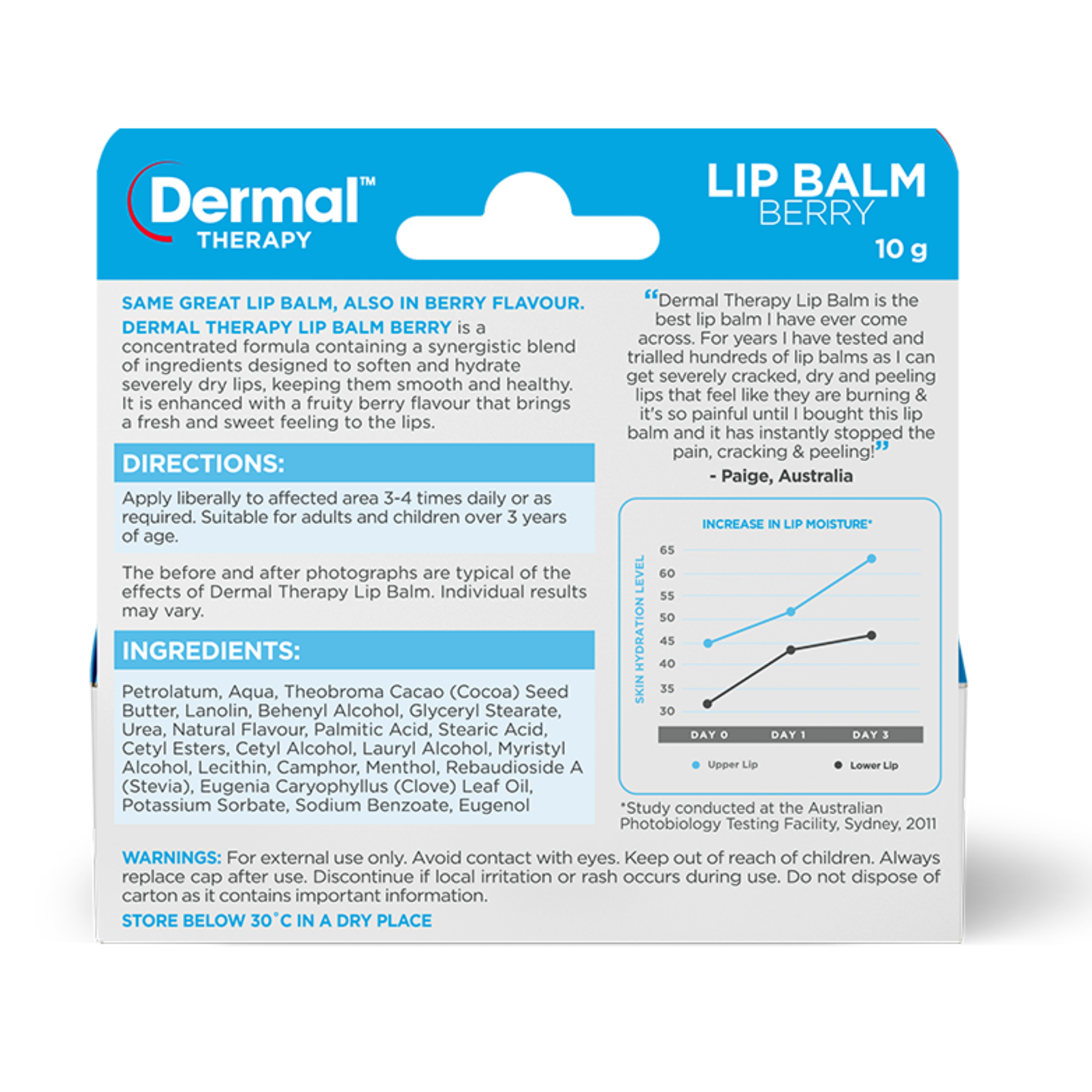 Dermal Therapy Lip Balm Enriched with Pawpaw 10g